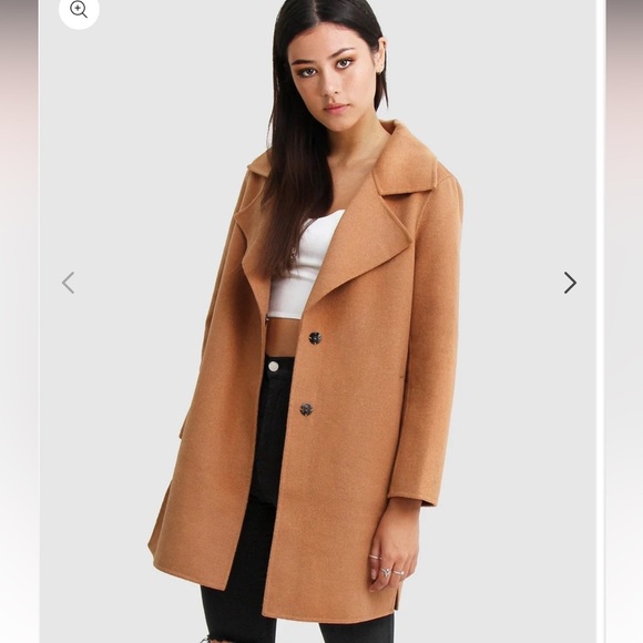 Belle & Bloom Jackets & Blazers - Belle & Bloom Ex-Boyfriend Wool Blend Oversized Jacket Camel Large brown coat